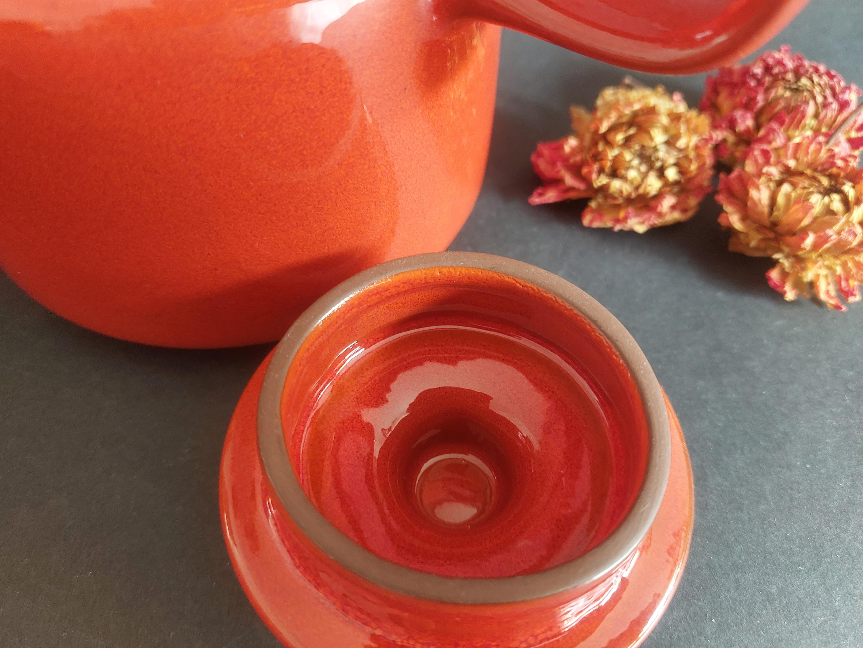 Red Melitta Coffee Pot - Melitta Kopenhagen Ceracron in Excellent