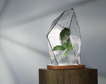 Glass Terrarium Template for Assembly by Tiffany's method. Papercraft template included.