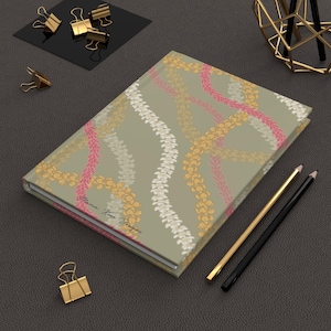 Na Lei Hardcover Journal in Olive | Lei journal, Lei notebook, Flower notebook, Flower journal, Pua journal, Hawaii journal, Hawaii notebook