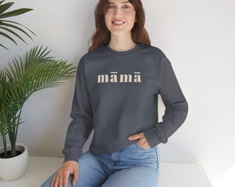Mama Crewneck Sweatshirt in Vanilla Palaka | Mama sweater, Hoodie for mom, Mother&#39;s Day gift, Gift for mom, Gift for new mom, Baby shower
