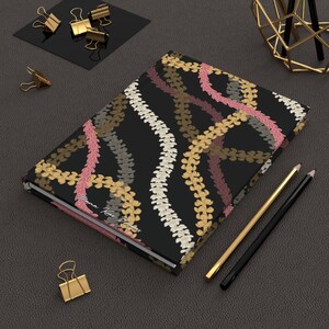 Na Lei Hardcover Journal in Black | Lei journal, Lei notebook, Flower notebook, Flower journal, Pua journal, Hawaii journal, Hawaii notebook