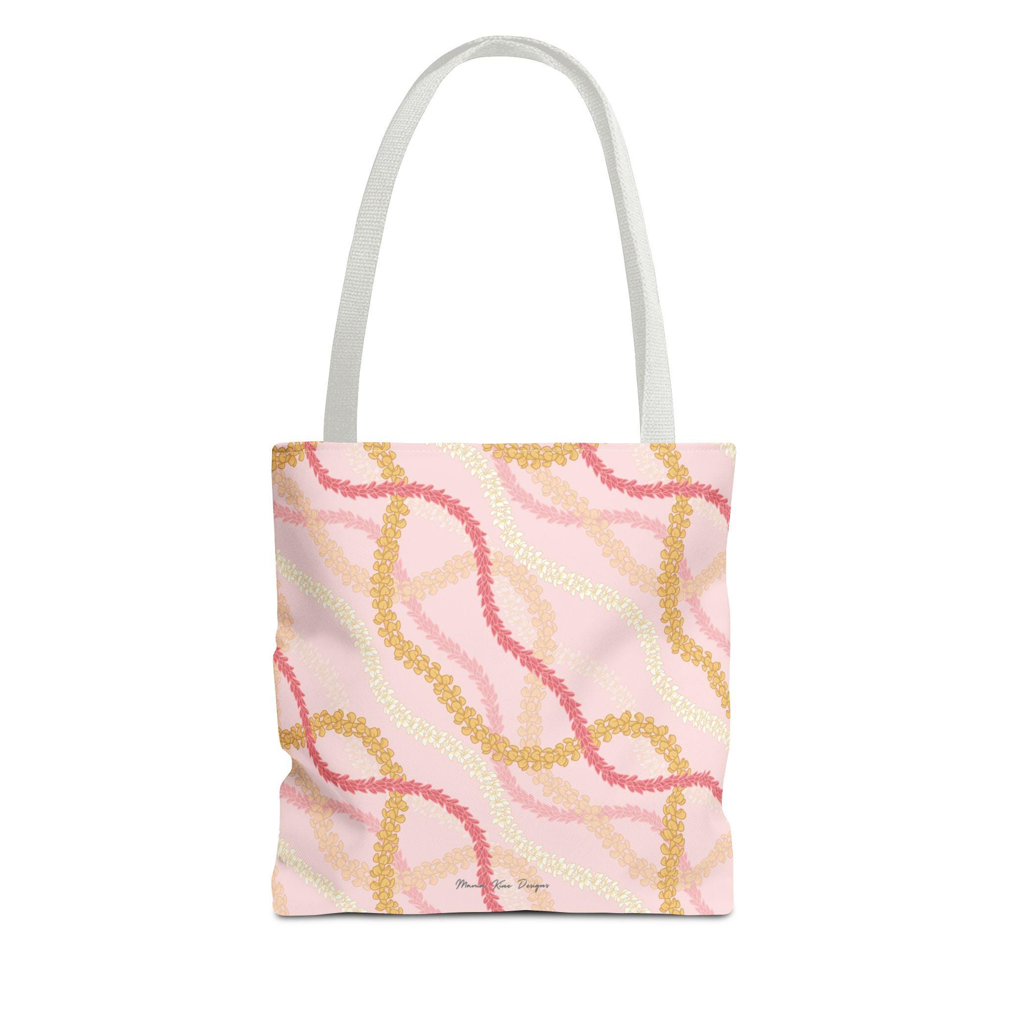 Na Lei Tote Bag in Blush | Puakenikeni Tote Bag, Hawaii Bag, Lei Tote ...