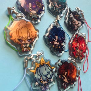 Honkai mini phone charms