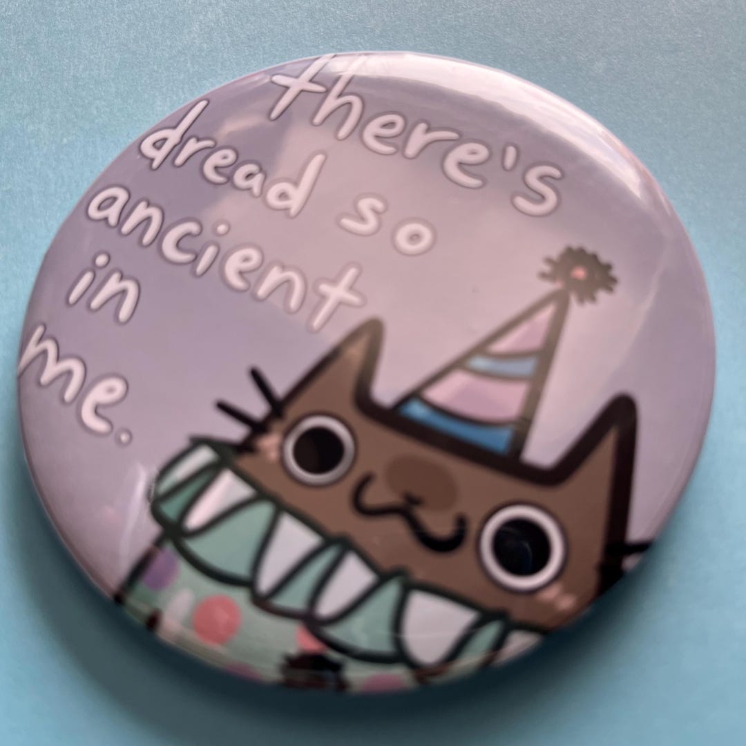 Silly Cat Pin Button - Etsy
