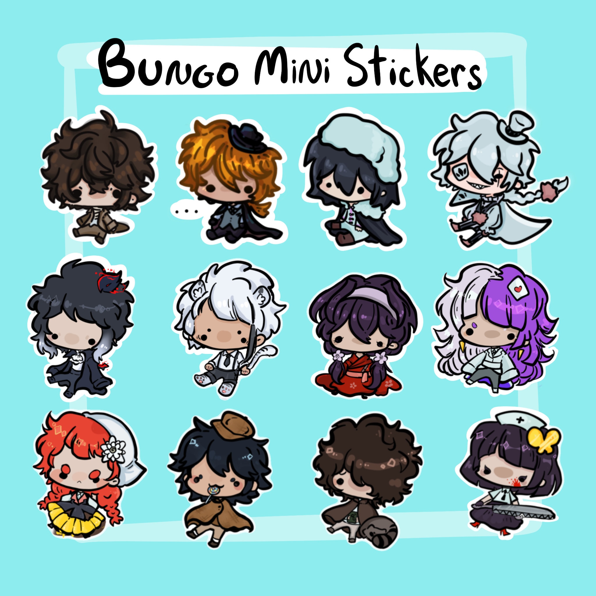 BSD Mini Stickers - Etsy