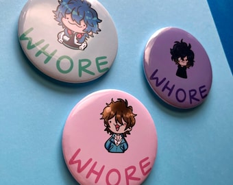 BL Protagonist Button Pins