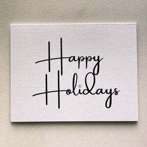 Black and White Happy Holidays Card Christmas Card - Etsy