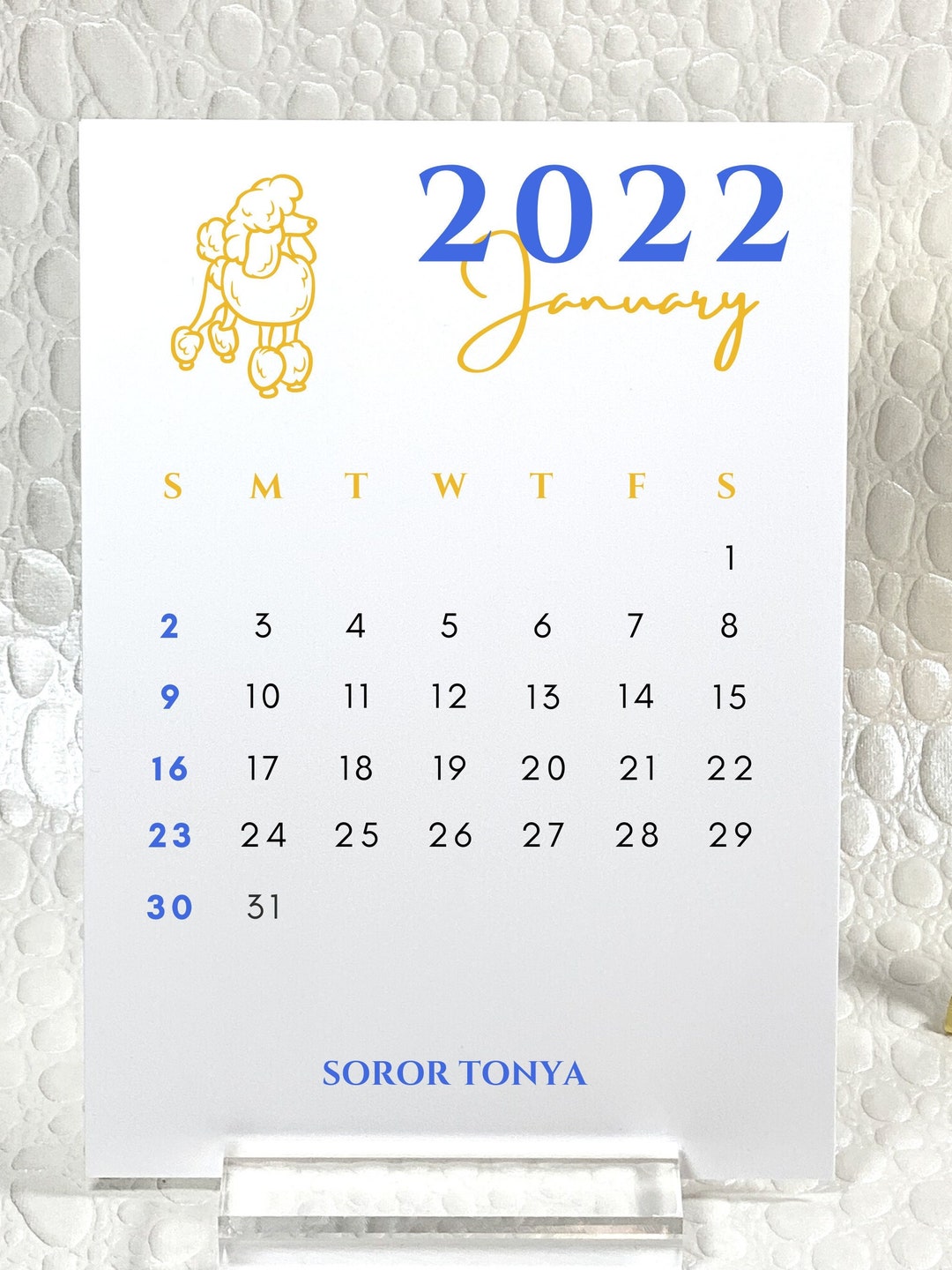 2023 Sgrho Inspired Desk Calendar Large Year With Acrylic Etsy