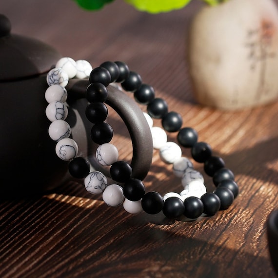 Long Distance Bracelets For Couples, His And Hers Black Onyx Turquoise  Forever Stone Bead Bracelet For Lovers, Crystal Healing Gemstone Bracelet -  Walmart.com