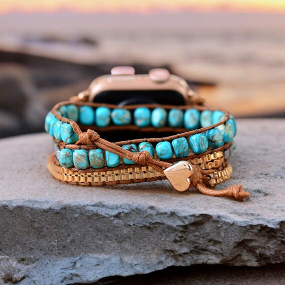 Turquoise Apple Watch Strap Boho Smartwatch Strap Boho Strap