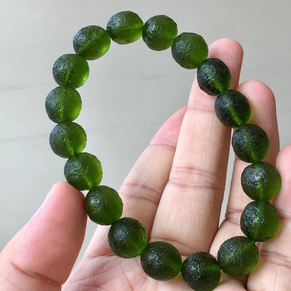 Raw on sale moldavite bracelet