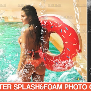 Water photoshop overlays, Water splatter photo overlays, Ocean overlay, Drop photo overlays, Waterfall overlay, Spring rain overlays