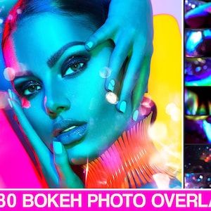 Neon photoshop overlays, Bokeh overlays, Christmas overlays, Neon light photo overlays, Prism overlay, crystal light overlay, rainbow lights