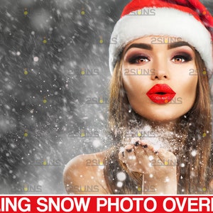 Falling snow overlay, Snowy overlay, photoshop overlays, Christmas overlays, Realistic snowflake overlay, Winter clipart, Christmas clipart
