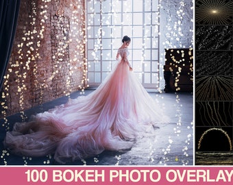 Bokeh-overlays, Sparkler-overlay, Photoshop-overlays, kerstverlichting foto-overlays, String lights-overlays, Prisma-foto-overlays