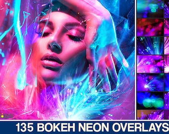Neon photoshop overlays, Bokeh overlays, Christmas overlays, Neon light photo overlays, Prism overlay, crystal light overlay, rainbow lights
