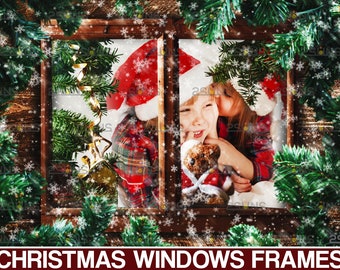Weihnachten Fenster Overlay Weihnachten Overlay Photoshop Etsy