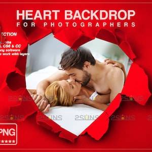 Sovrapposizione di carta strappata, sovrapposizioni di Photoshop per San Valentino, sovrapposizioni di matrimonio, sfondo a forma di cuore con effetto bokeh, sovrapposizioni di San Valentino, texture di carta