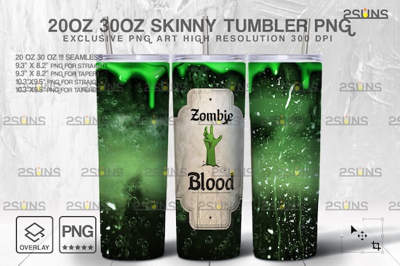 20oz Spooky Potion Skinny Tumbler Design, Sublimation Design PNG, Straight and Wrap Design, Halloween Blood png tumbler, 30oz Zombie Tumbler Il_570xn
