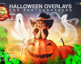 Superposición de Halloween, superposición de fantasmas, superposiciones de Photoshop, imágenes prediseñadas de fantasmas, imágenes PNG de calaveras, superposición de fotos de bombas de humo, imágenes PNG transparentes de Halloween