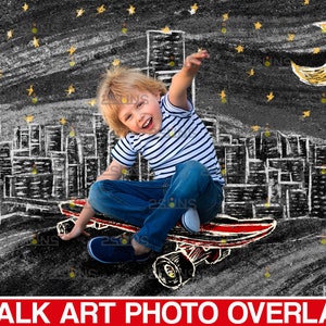 Skate chalk art photo overlays, Fathers day card sidewalk png, photo overlay, Chalk art clipart, Sidewalk Chalk art, Chalk Illustration PNG