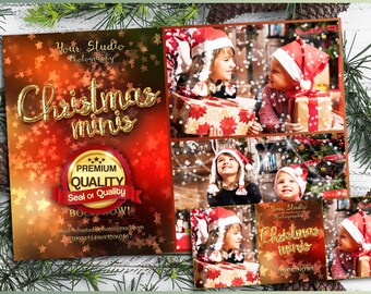 Christmas Mini Session Photoshop overlays, Christmas Minis, Photography Marketing Ad, Ad Template, Digital Design, Mini Session Template