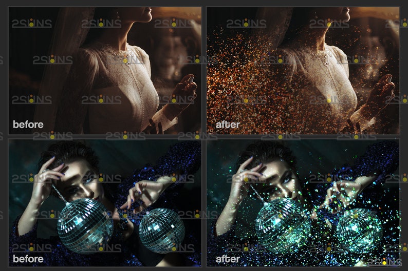 Falling glitter overlay Glitter dust image overlay Photoshop layers Bokeh lights overlay Blowing glitter overlays /& Photoshop overlay