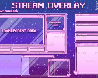 Kawaii-stream Twitch-overlaypakket, stream-overlay, groene overlay, webcam-overlay, streampanelen, streampakketstream, streaming-overlay
