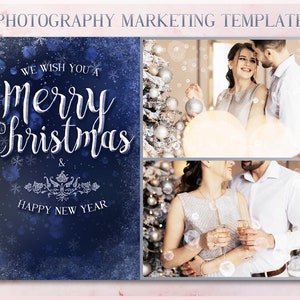 Christmas Mini Session Photoshop Template, Marketing Board, Photo templates for photographers, template, Photo template, Christmas template