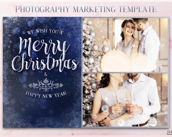 Christmas Mini Session Photoshop Template, Marketing Board, Photo templates for photographers, template, Photo template, Christmas template