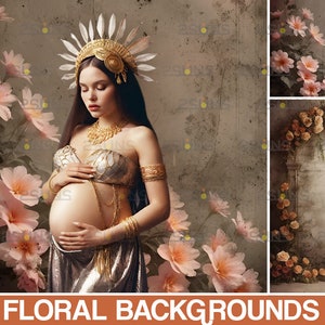 Floral Backgrounds, Digital Backdrop, Photo Overlay, Maternity Backdrop, Digital Floral Overlay, Newborn Studio Backdrop, Photoshop Overlays