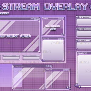 Paquete de superposiciones Kawaii para Twitch, superposiciones de transmisión, superposiciones verdes, superposiciones de cámara web, paneles de superposición, superposiciones de paquetes de transmisión, superposiciones de transmisión