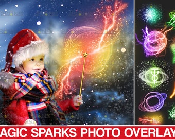 Christmas Magic wands photo overlay, photoshop overlays, Glitter overlay, Halloween overlay, Magic photo overlay, Bokeh lights photo overlay