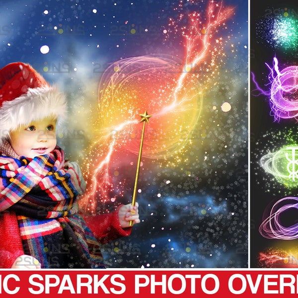 Christmas Magic wands photo overlay, photoshop overlays, Glitter overlay, Halloween overlay, Magic photo overlay, Bokeh lights photo overlay