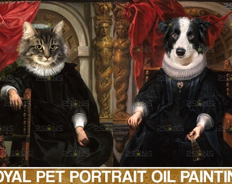 Royal pet portrait, Pet portrait background, Royal pet portrait template, Digital painting pet, Photoshop overlays, Pet templates portrait