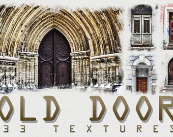33 Old Door digital backdrop, Door Textures, Vintage door photo overlay, Door photoshop overlays, Wood background, Door photo textures