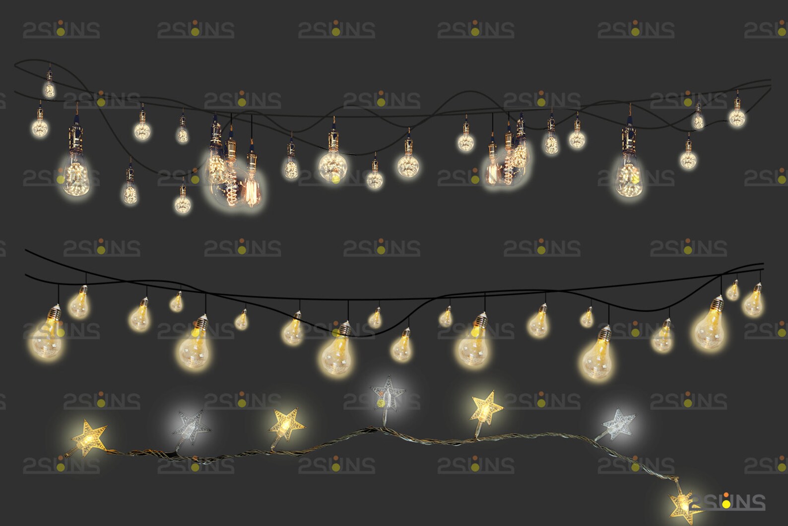 String lights overlay & Wedding sparkler overlay Etsy