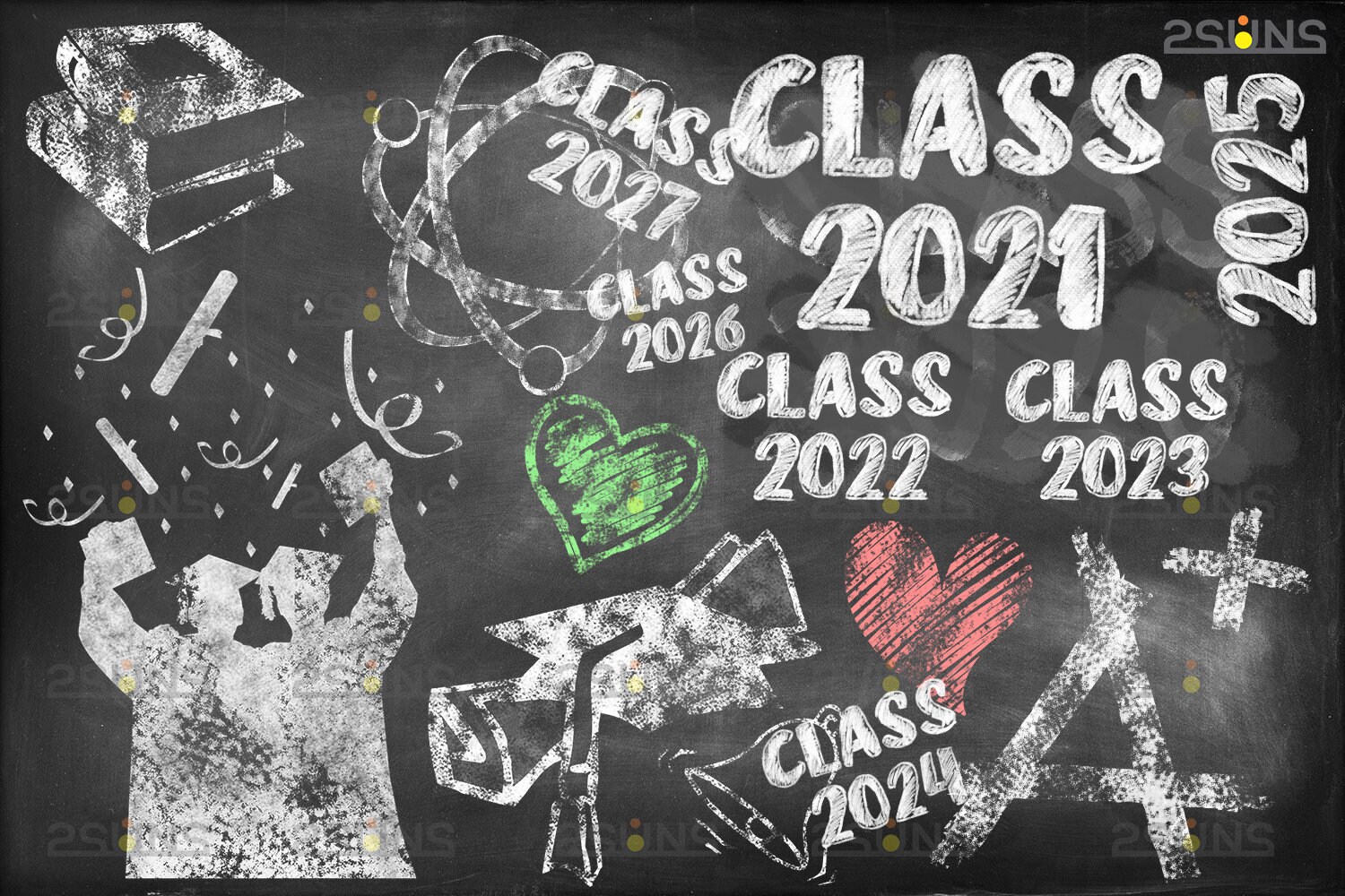 Graduation Overlayvector Photoshop Overlays, Graduation Overlays, Photo Overlays Sidewalk Chalk ...