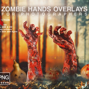 Halloween overlay, Photoshop overlays, Zombie hands photo overlays, Halloween transparent hands, Ghost overlay, Scary Halloween clipart