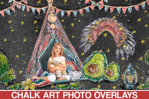 Overlay Birthday Girls Chalk art