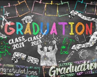 Superpositions Photoshop, superpositions de graduation, superpositions de photos Superposition de craie de trottoir Annonces de graduation 2023 Illustrations PNG