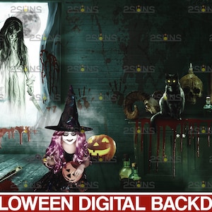 Halloween backdrop, Halloween overlay, Ghost overlay, Scary Halloween backdrop, photoshop overlays, Halloween pumpkin backdrop