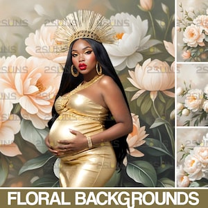 Floral Backgrounds, Digital Backdrop, Photo Overlay, Maternity Backdrop, Digital Floral Overlay, Newborn Studio Backdrop, Photoshop Overlays
