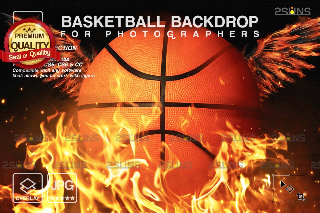 Basketball Backdrop, Sports Digital Background, Overlays