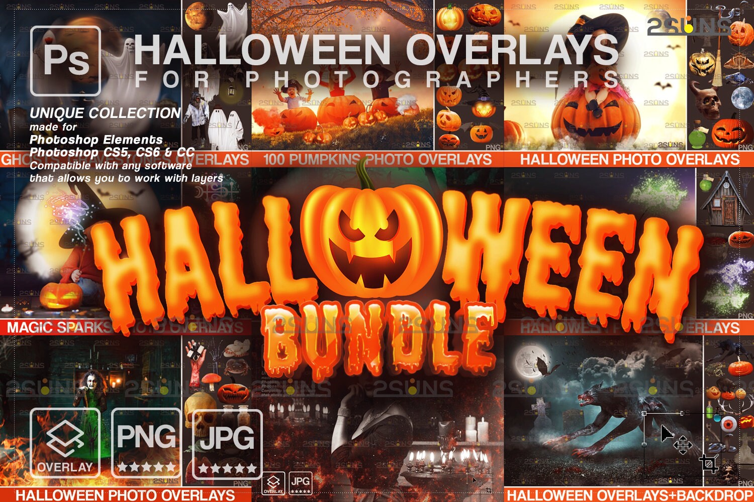 415 Bundle Halloween Overlay Overlay Halloween Etsy