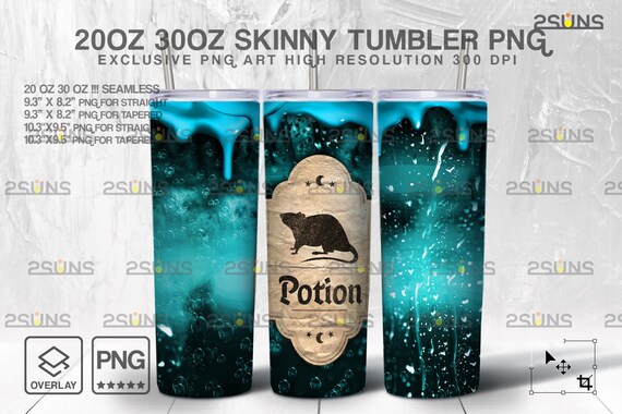 20oz Spooky Potion Skinny Tumbler Design, Sublimation Design PNG, Straight and Wrap Design, Halloween Blood png tumbler, 30oz Zombie Tumbler Il_570xn