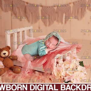 Newborn digital backdrops, Baby floral backdrop, Digital newborn nature backdrop, Newborn photo prop, Newborn backgrounds, Digital backdrop
