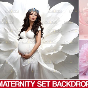 Maternity Digital Backdrop, Fine Art Pink Flower Fabric dress, Photo overlays, Photoshop overlays, Digital Background, Photoshop Textures