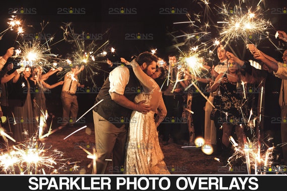 Sparkler overlay & Photoshop overlay: wedding sparkler overlays, wedding overlay, circle light effect photoshop, bokeh fairy lights overlay Il_570xn