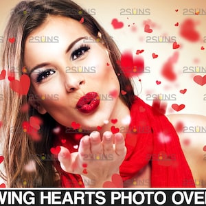 Valentinstag Photoshop Overlays, Bokeh Herzen, Valentinstag Foto Overlays, weht Herz png, fallendes Herz, Hochzeit Overlays, Liebe Overlays